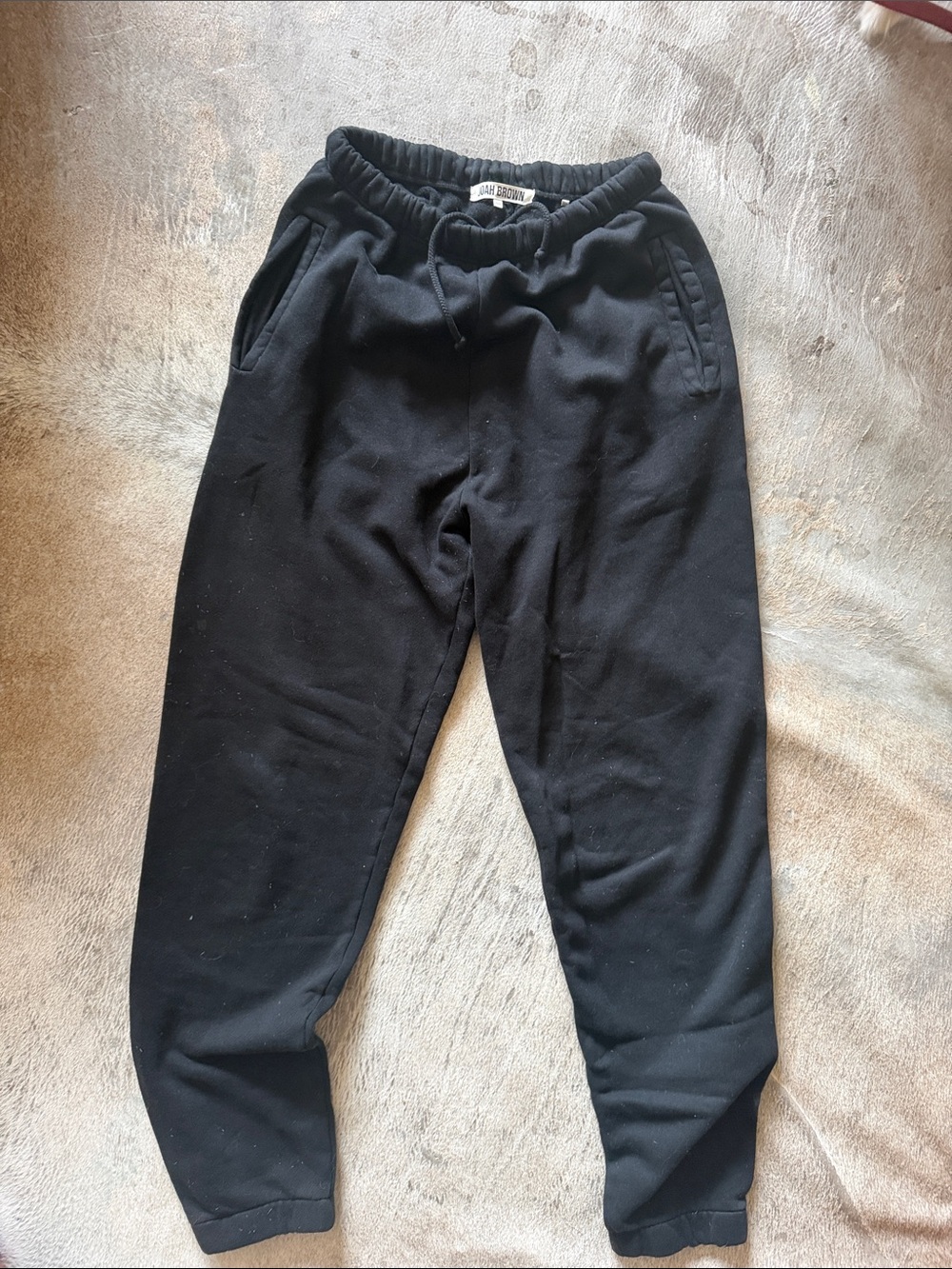 Joah Brown Black Cozy Track Joggers